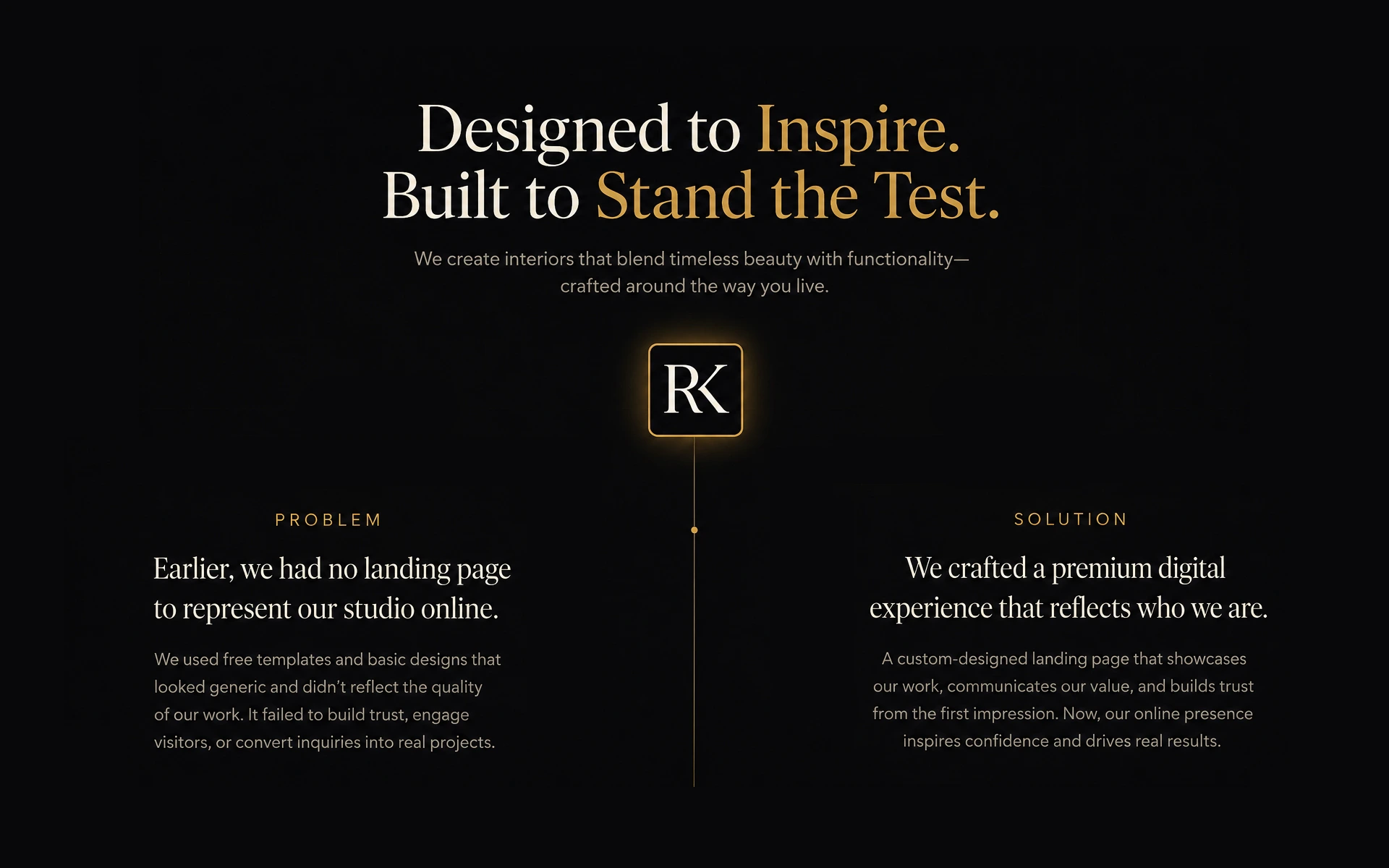 Luxury Interior Design Landing Page